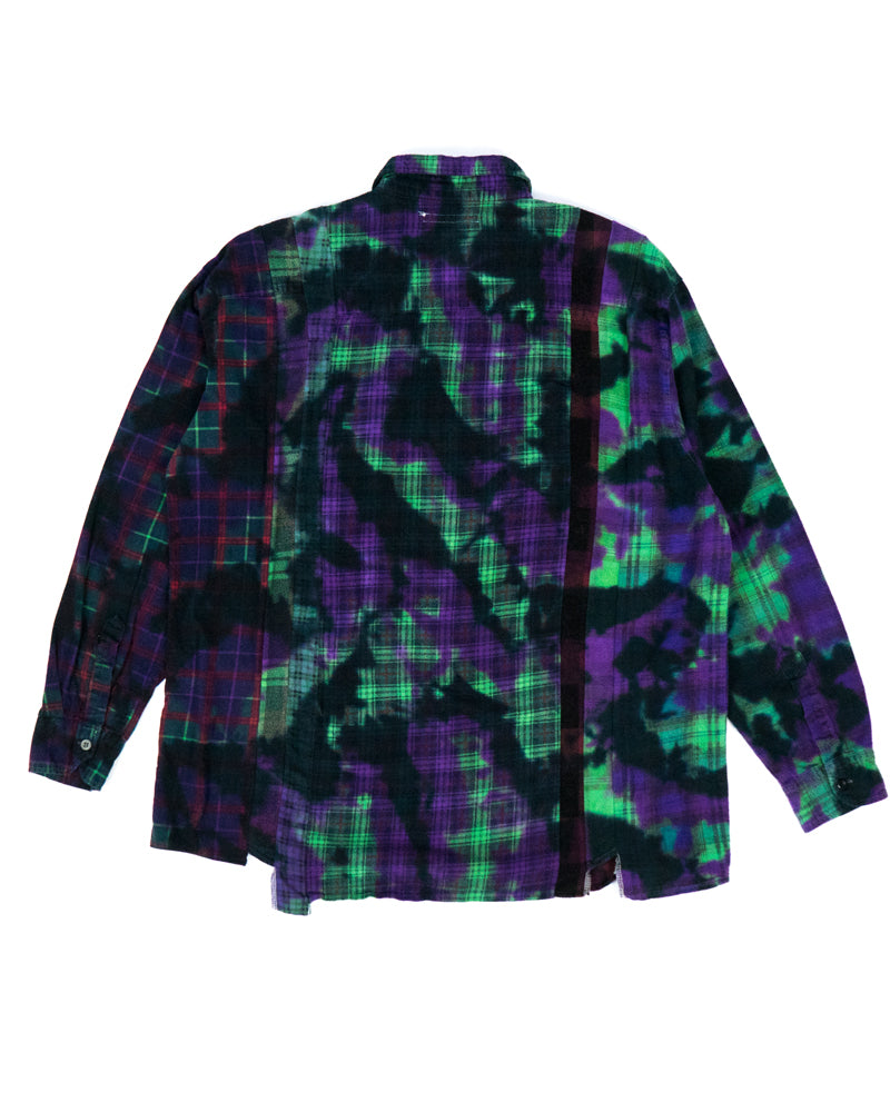 Rebuild by Needles Flannel 7 Cuts Shirt Uneven Dye Large