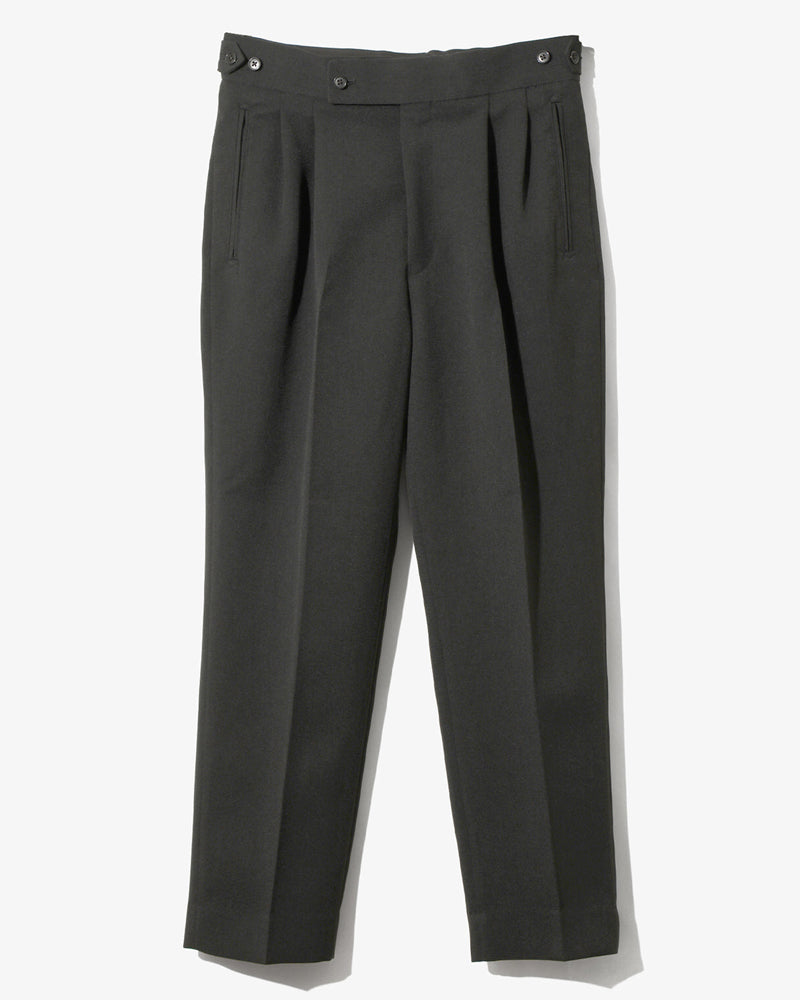 Needles Side Tab Tucked Trouser Poly Double Cloth Black 