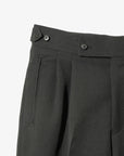 Needles Side Tab Tucked Trouser Poly Double Cloth Black 