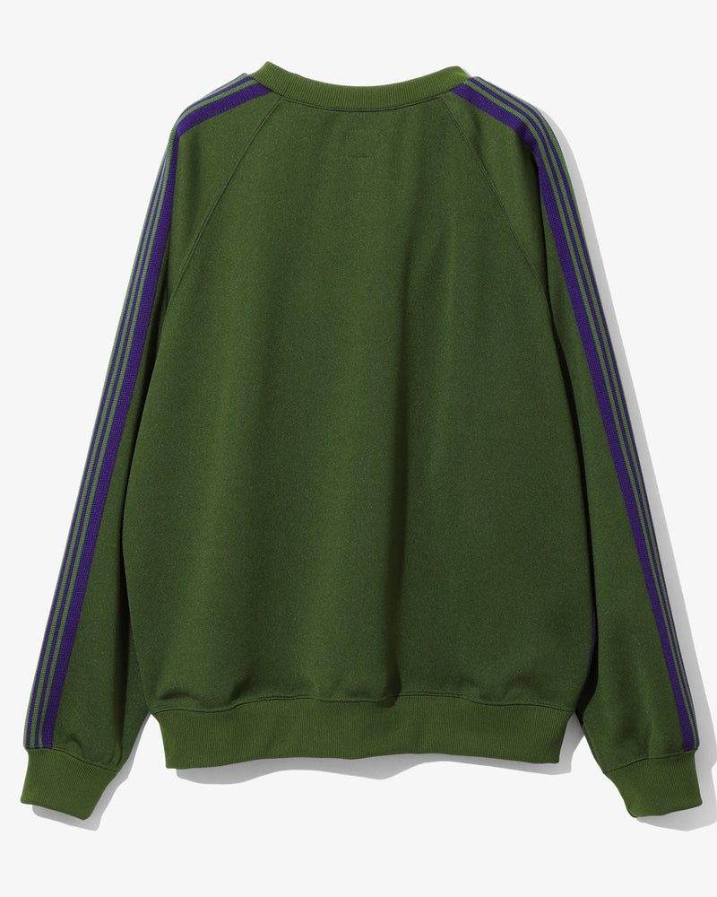 Needles Track Crew Neck Shirt Ivy Green Poly Smooth