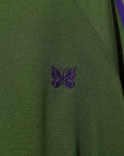 Needles Track Crew Neck Shirt Ivy Green Poly Smooth