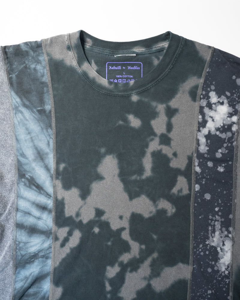 Rebuild by Needles 5 Cuts S/S Tee - B&W Mishmash Large 