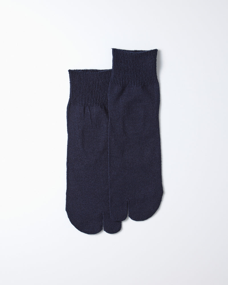 Rototo Washi/Recycled Cotton Tabi Ankle Socks Navy