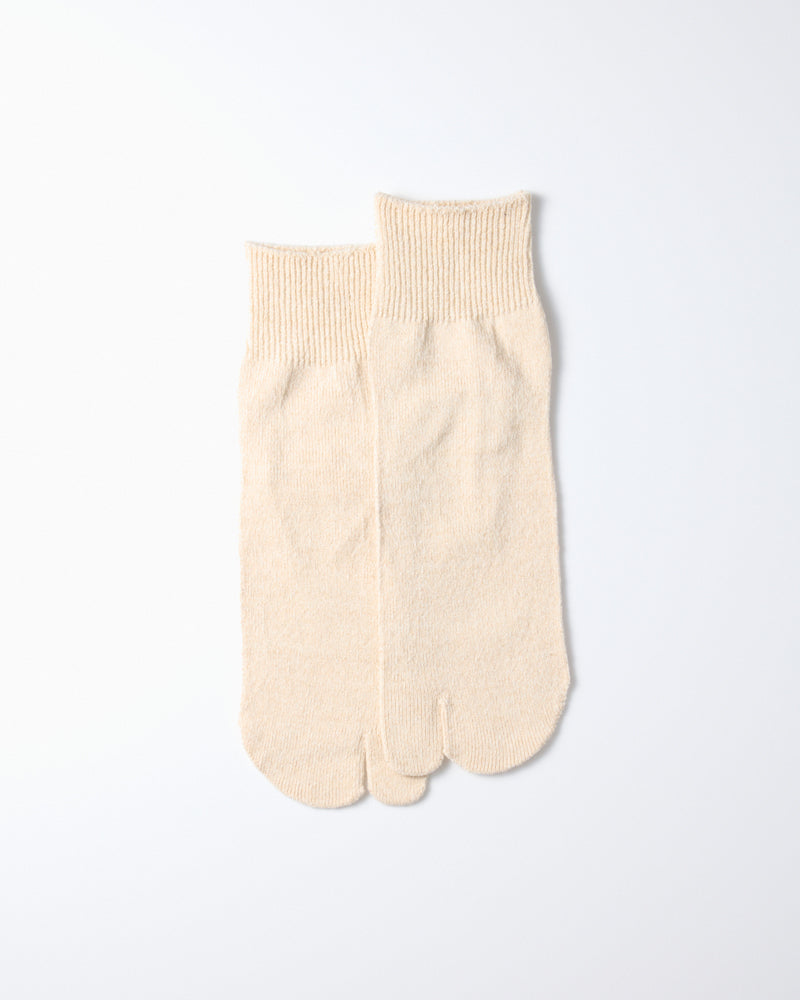 Rototo Washi/Recycled Cotton Tabi Ankle Socks Raw
