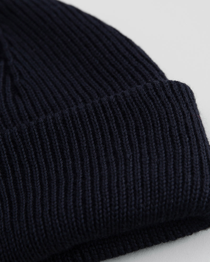 Thom Morison Knit Beanie Navy