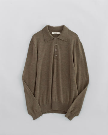 Thom Morison Merino Knit Polo Sage