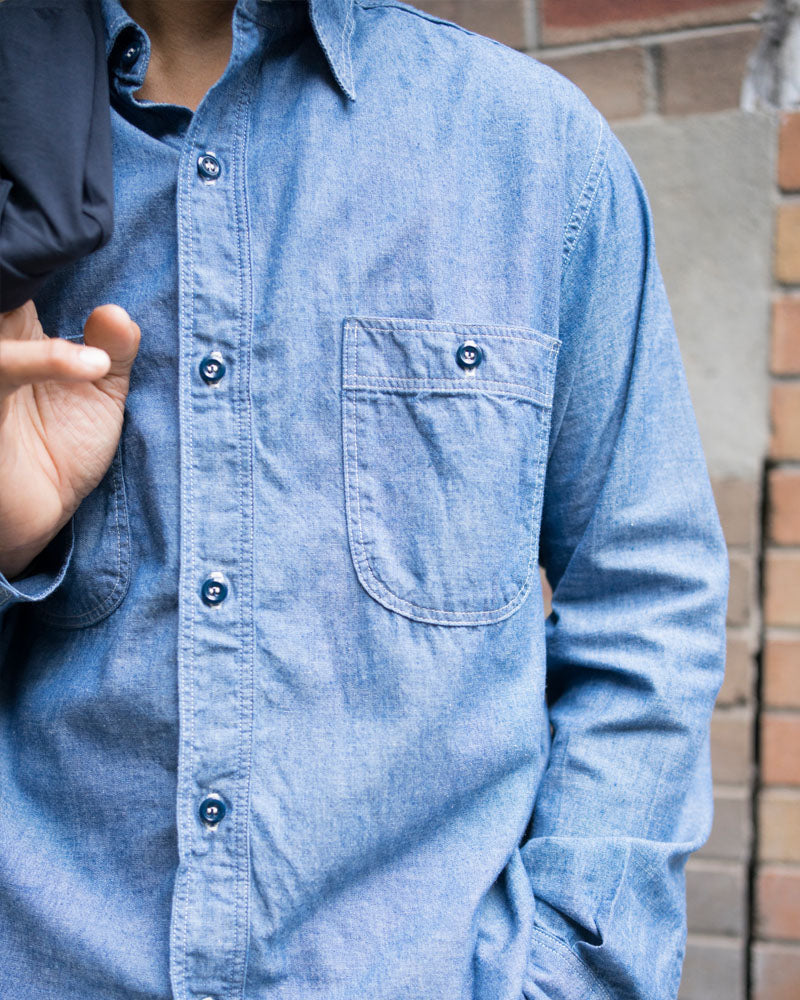 orSlow Relax Fit Chambray Work Shirt
