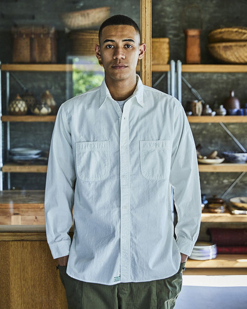 orSlow Relax Fit White Work Shirt