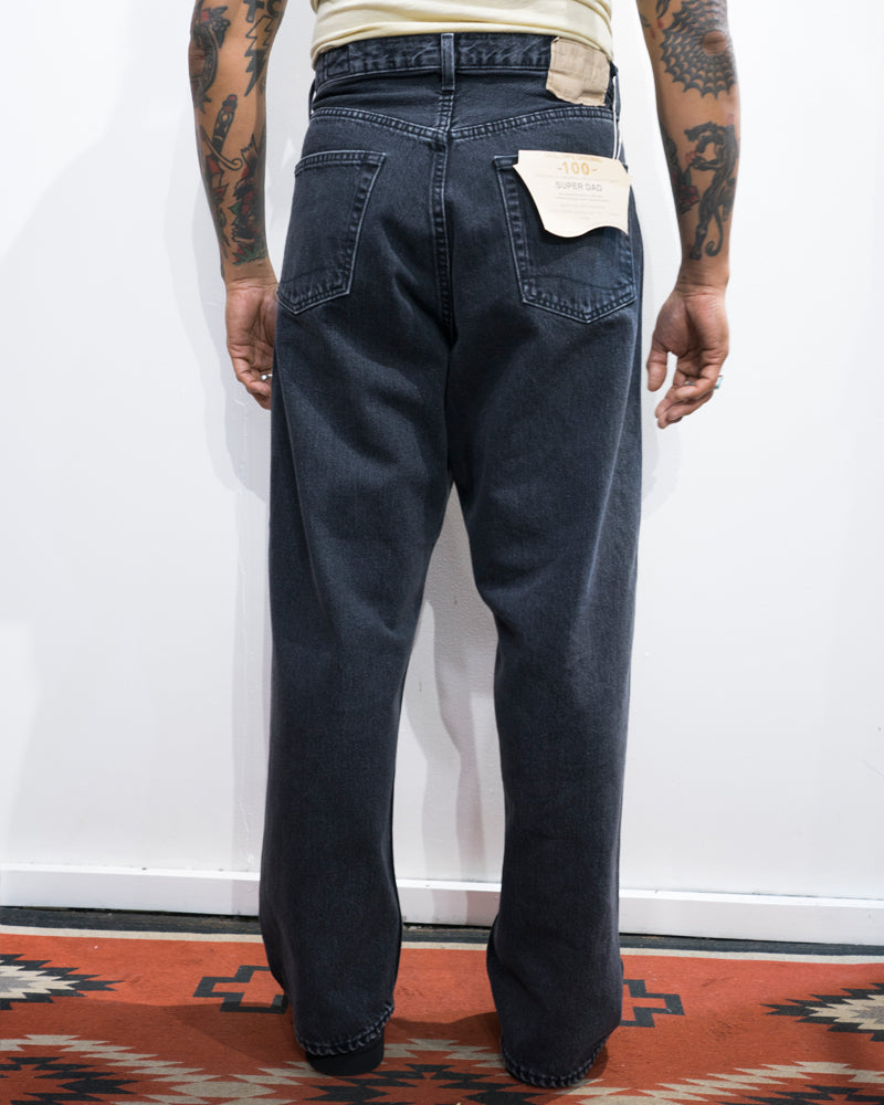 orSlow Super Dad's Denim Pants Black Denim Stone