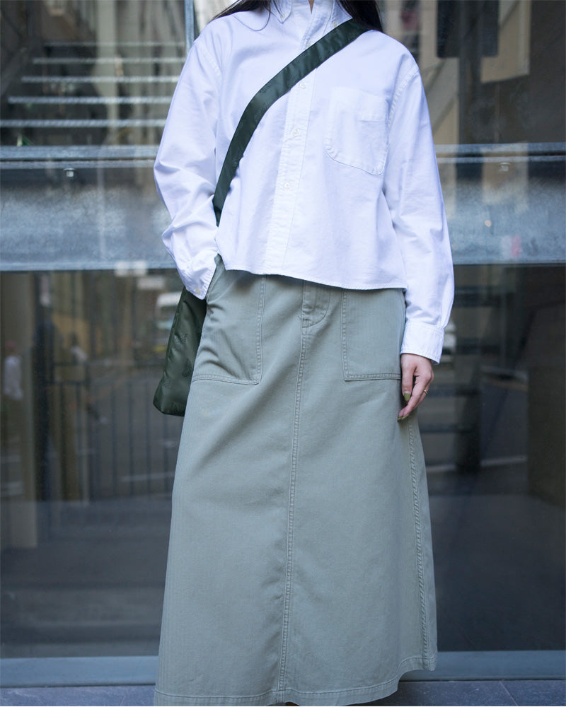 orSlow Short Button Down Shirt White