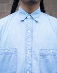 orSlow Relax Fit Chambray Work Shirt Chambray Bleach