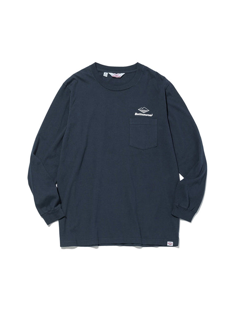 Battenwear L/S Team Pocket Tee Navy