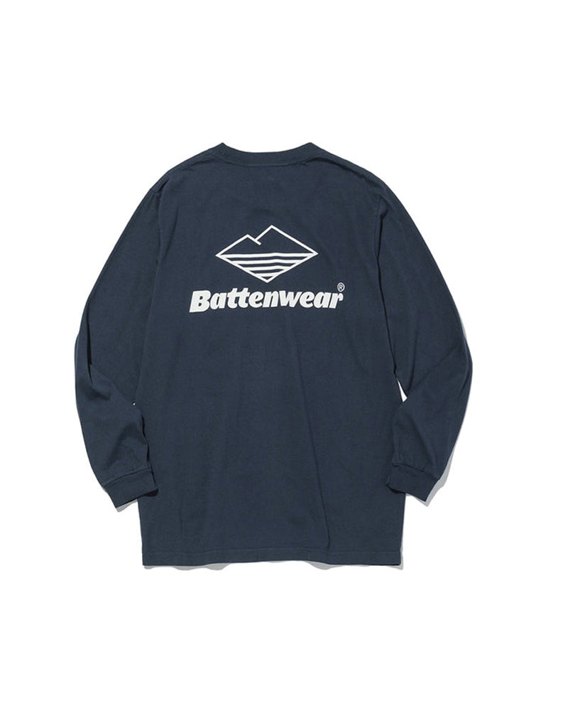 Battenwear L/S Team Pocket Tee Navy