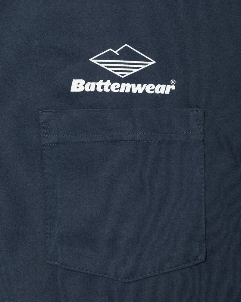 Battenwear L/S Team Pocket Tee Navy