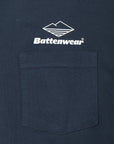 Battenwear L/S Team Pocket Tee Navy