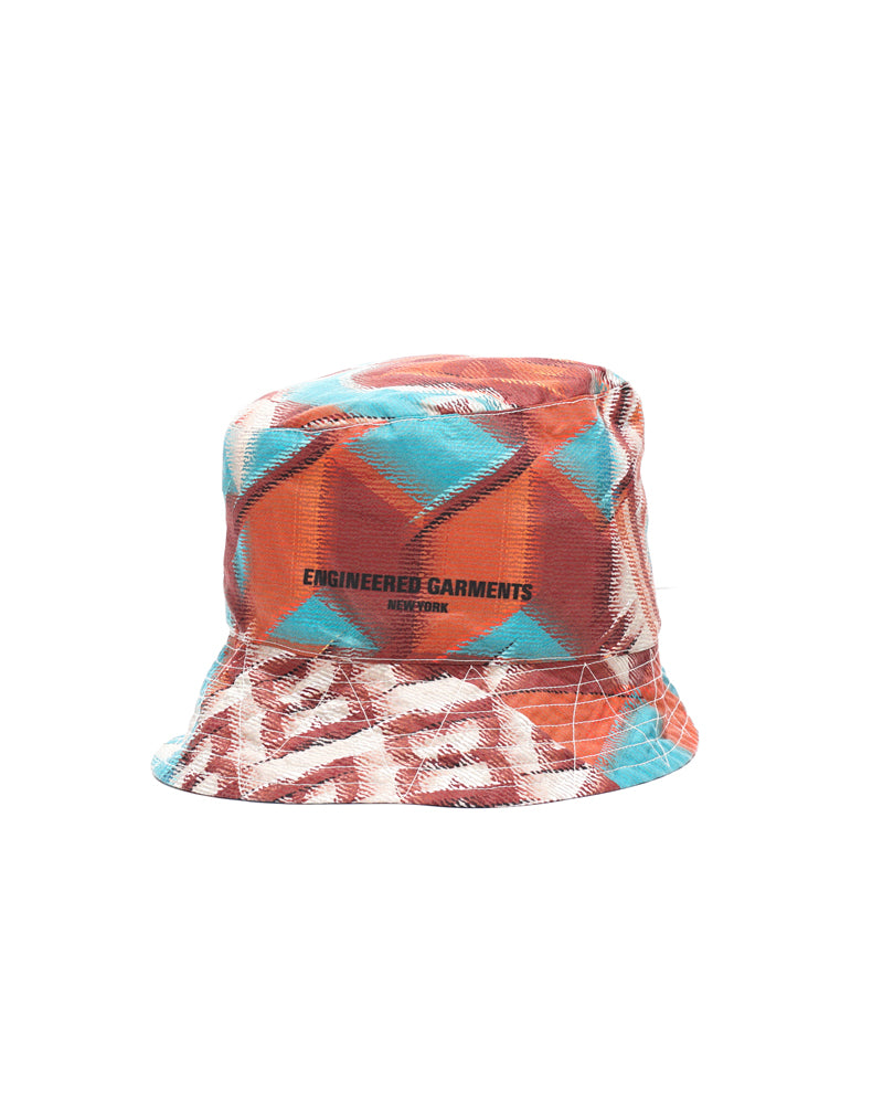 Engineered Garments Bucket Hat Blue Cotton Islamic Tile Print