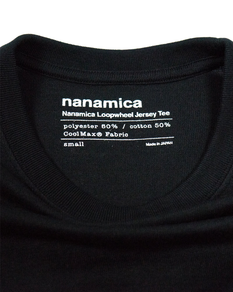 Nanamica Loopwheel COOLMAX Jersey Tee Black