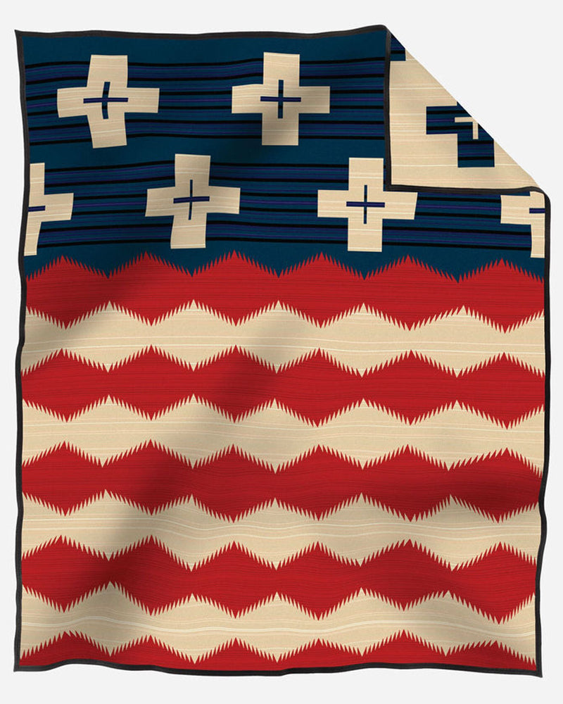Pendleton Brave Star Blanket Red White Blue