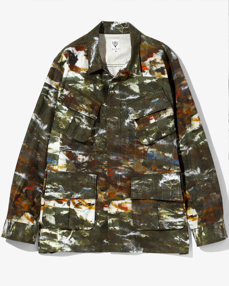 South2 West8 x Ben Miller Jungle Fatigue Jacket Cotton Ripstop River Olive