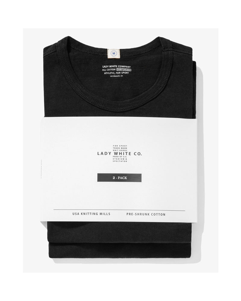 Lady White T-Shirt Two Pack Black