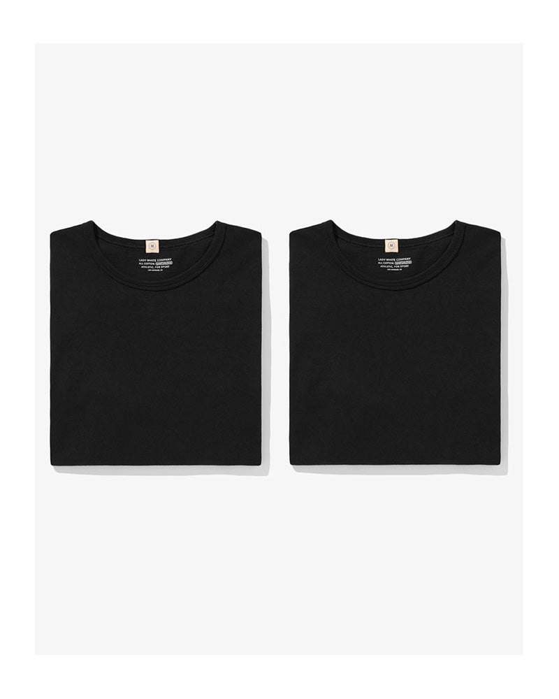 Lady White T-Shirt Two Pack Black
