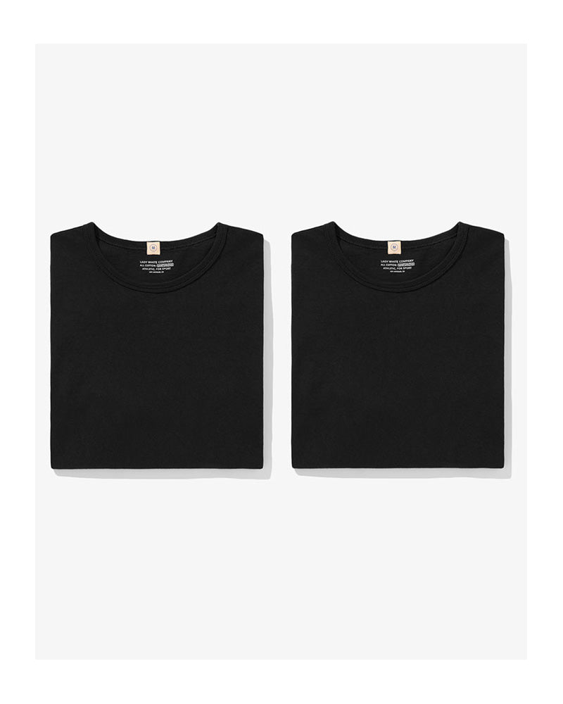 Lady White T-Shirt Two Pack Black